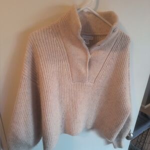 Topshop Cream Turtleneck Sweater